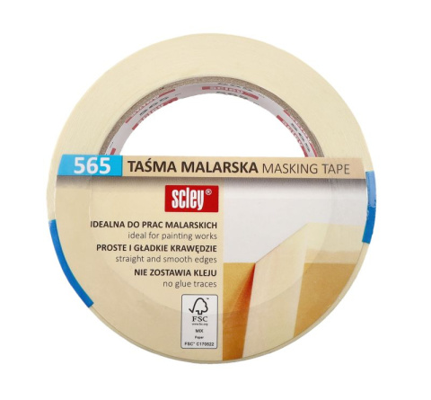 Taśma maskująca długa Scley 48mm x 50m *565* do odcinania kolorów zdjęcie 2